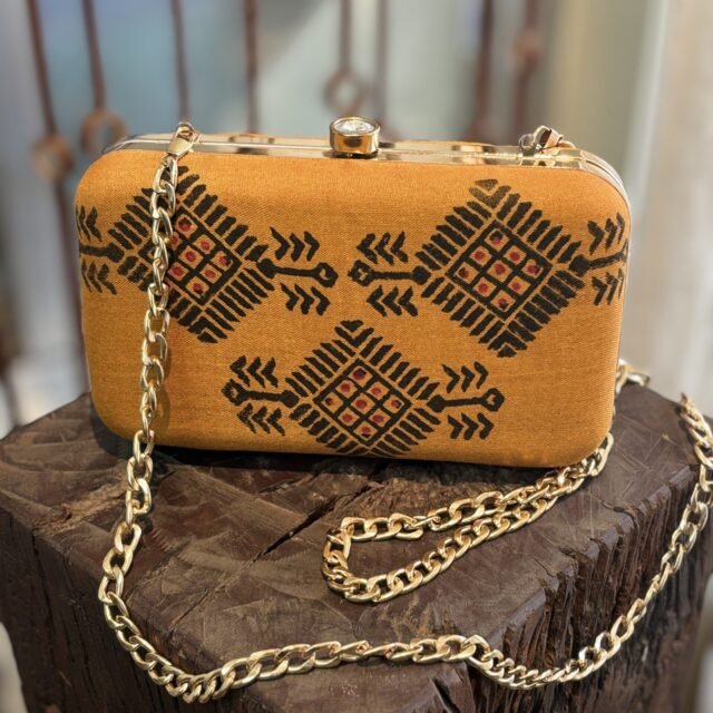 Hand Block Printed Clutch Bag
